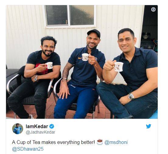 કેદાર જાધવે શેર કરેલી તસવીરનો સ્ક્રીન શોટ.