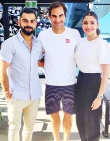 વિરાટ કોહલી અને અનુષ્કાએ રોજર ફેડરર સાથે કરી મુલાકાત, જુઓ તસવીરો