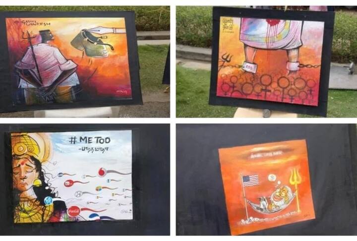 પેઇન્ટિંગનો જબરદસ્ત વિરોધ થયો હતો, બીજેપીએ લોયોલા કૉલેજમાં થયેલા કાર્યક્રમને લઇને પોલીસ ફરિયાદ પણ કરી હતી. તામિલનાડુ બીજેપી અધ્યક્ષ તામિલસાઇ સુંદરરાજને પણ પેઇન્ટિંગ બનાવવાની નિંદા કરી હતી. 