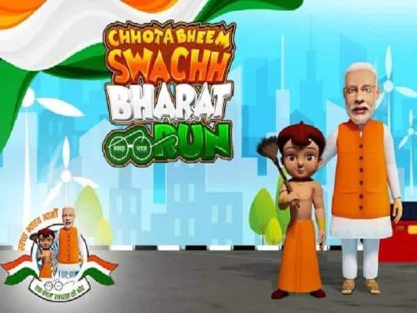નવી દિલ્હીઃ અત્યાર સુધી તમે ટીવી પર જ 'છોટા ભીમ'ને જોયો હશે, હવે તે તમારા ફોનમાં પણ દેખાશે, કેમકે છોટા ભીમે પીએમ મોદીના સ્વચ્છ ભારત અભિયાનને સમર્થન આપ્યુ છે. બાળકોનું આ મનગમતુ કાર્ટૂન કેરેક્ટરે પીએમ મોદીના સમર્થનમાં આવ્યુ છે, આ વાતની જાણકારી ખુદ પીએમે ટ્વીટ કરીને આપી છે. 