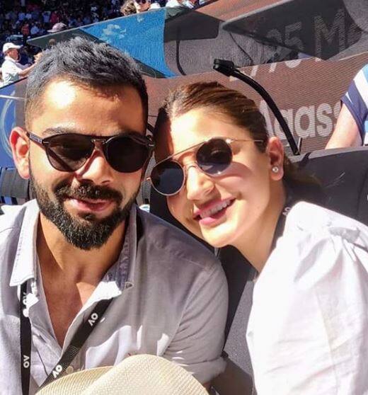 ઓસ્ટ્રેલિયન ઓપન જોવા ગયેલા વિરુષ્કાએ શેર કરેલી તસવીર.