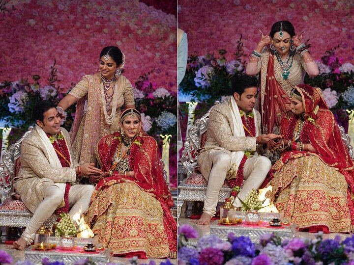 Lavish Wedding: Shloka Mehta Weds Akash Ambani આકાશ અંબાણી અને શ્લોકા મહેતા લગ્નગ્રંથીથી જોડાયા, વરઘોડામાં મુકેશ-નીતા અંબાણી ઝૂમ્યાં