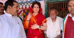 મંદિરમાં પૂજા કરતા હતા પ્રિયંકા ગાંધી, બહાર લાગ્યા ‘હર હર મોદી’ના નારા, જુઓ વીડિયો