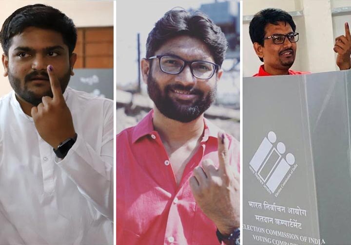 Alpesh Thakor, Hardik Patel and Jignesh Mewani casts his vote in Gujarat અલ્પેશ ઠાકોર, હાર્દિક પટેલ અને જીગ્નેશ મેવાણીએ કઈ જગ્યાએ કર્યું મતદાન, જાણો વિગત