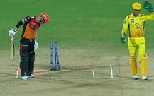 ધોનીની જાળમાં ફસાયો વૉર્નર, મારવા ગયો છગ્ગો ને 0.20 સેકન્ડમાં ધોનીએ ઉખાડી દીધુ સ્ટમ્પ, જુઓ વીડિયો