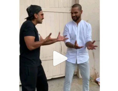 Shikhar Dhawan Ranveer Singh  Khali Bali dance શિખર ધવને રણવીર સિંહ સાથે ‘ખલીબલી’ સોન્ગ પર કર્યો ડાન્સ,  વીડિયો થયો વાયરલ