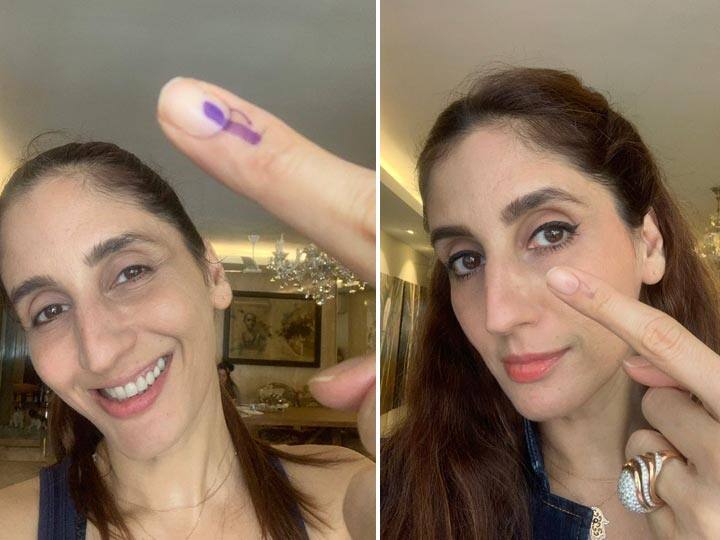 Bollywood Actress Farah Khan Ali ink vanishes just two hours after voting in Mumbai મત આપ્યાના 2 કલાકમાં જ બોલિવૂડની આ અભિનેત્રીની આંગળમાંથી ગાયબ થઈ ગઈ શાહી? જાણો વિગત