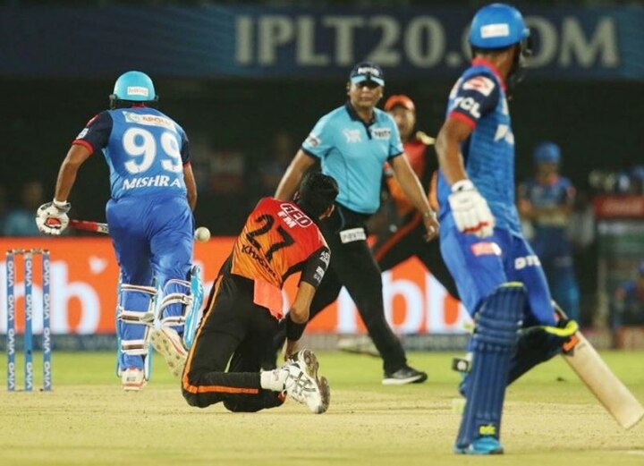 IPL 2019 Amit Mishra 2nd player given out for  obstructing the field IPLના ઇતિહાસમાં આ રીતે આઉટ થનારો બીજો ખેલાડી બન્યો અમિત મિશ્રા, જાણો વિગત