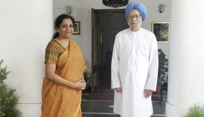 Finance Minister Nirmala Sitharaman Meets Manmohan Singh  Before union Budget બજેટ પહેલા પૂર્વ PM મનમોહનસિંહ સાથે નાણાંમંત્રી સીતારમણે કરી મુલાકાત