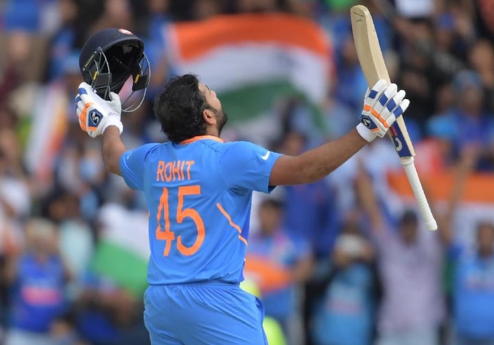 Worldcup 2019 Rohit Sharma becomes first batsman to hit 5 centuries in worldcup રોહિત શર્માએ રચ્ચો ઈતિહાસ, વર્લ્ડકપમાં 5 સદી ફટકારનારો બન્યો પ્રથમ બેટ્સમેન