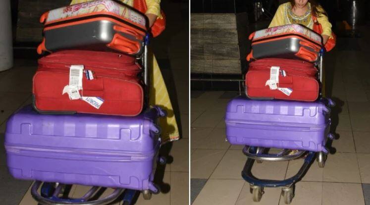 Sara ali khan with luggage mumbai airport મુંબઈ એરપોર્ટ પર પોતાનો સામાન લઈ જાતે કાર સુધી પહોંચી આ એક્ટ્રેસ, વીડિયો વાયરલ