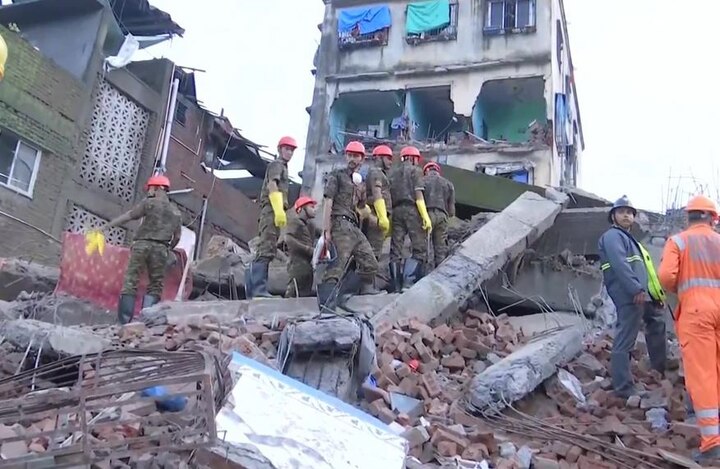 Bhiwandi four storey building collapsed in Shanti Nagar area મહારાષ્ટ્રના ભિવંડીમાં ચાર માળની ઇમારત ધરાશાયી, બે લોકોના મોત