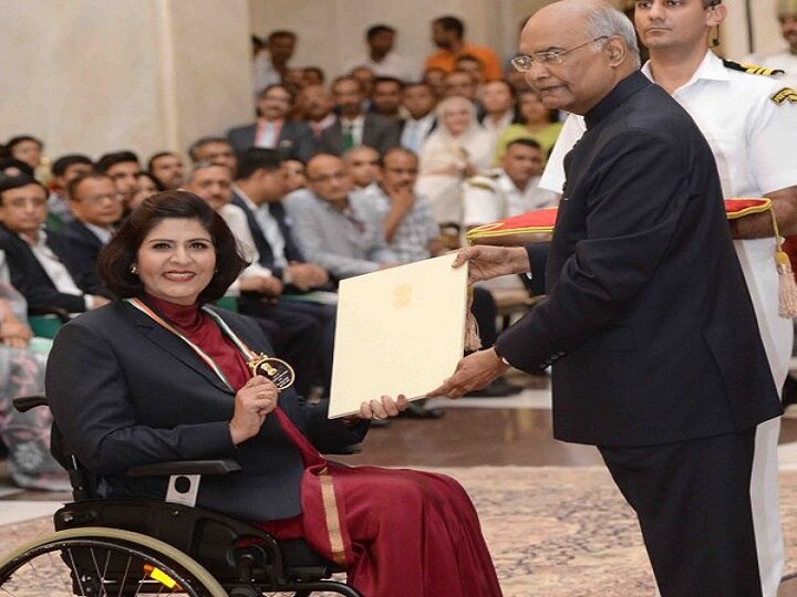 deepa malik first female para athlete receive khel ratna  રાજીવ ગાંધી ખેલ રત્નથી સન્માનિત થનારી પ્રથમ મહિલા પેરા એથલીટ બની દીપા મલિક, આ ખેલાડીઓને મળ્યા એવોર્ડ