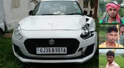 પંચમહાલઃ લુણાવાડા હાઈવે પર અંબાજી પગપાળા ચાલીને જતાં ત્રણ યુવકોને કારે અડફેટે લેતા મોત