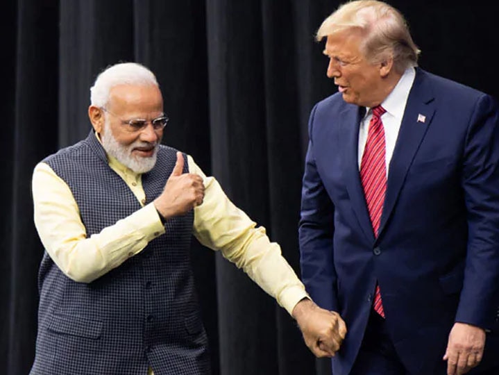 Donald Trump tells Narendra Modi as Mumbai gears up to host first NBA match ‘Howdy Modi’ કાર્યક્રમમાં ડોનાલ્ડ ટ્રમ્પે પૂછ્યું કે, હું ભારત આવી શકું છું? તો PM મોદીએ શું આપ્યો જવાબ? જાણો