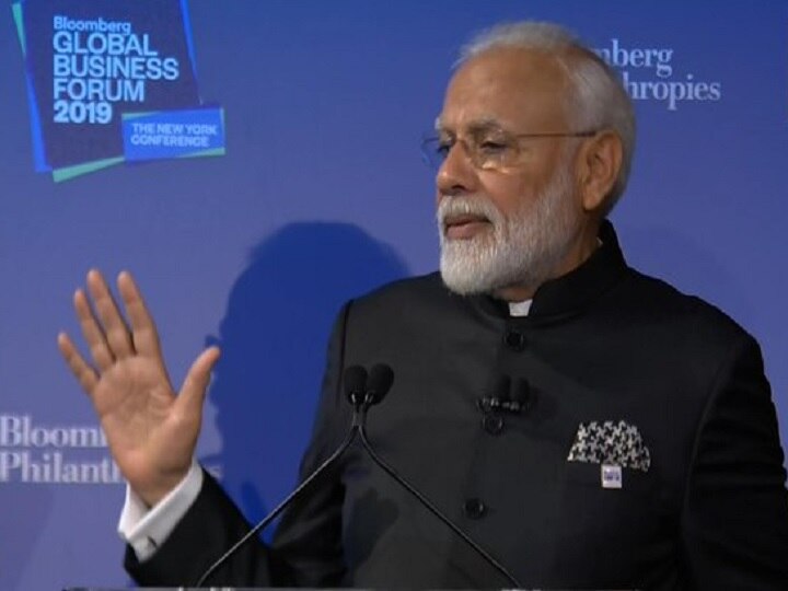 PM Modi at Global Business Forum in New York says golden opportunity to do bussiness with india ગ્લોબલ બિઝનેસ ફોરમમાં PM મોદીએ કહ્યું- ઈન્ફ્રાસ્ટ્રક્ચર પર ખર્ચ કરીશું 100 લાખ કરોડ