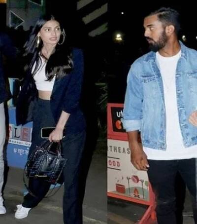 તે દરમિયાન આથિયા બ્લેક બ્લેઝર અને સફેદ ક્રૉપ ટૉપમાં ખૂબસૂરત લાગી રહી હતી. જ્યારે કેએલ રાહુલ પણ સફેદ ટીશર્ટ અને ડેનિમ જેકેટમાં કૂલ લાગી રહ્યો હતો. 