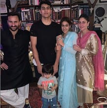 Diwali 2019:  કરીના-સૈફની પાર્ટીમાં ટ્રેડિશનલ લૂકમાં જોવા મળી સારા, જુઓ તસવીરો