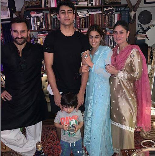 સારા અલી ખાને પોતાના ઈન્સ્ટાગ્રામ પર તસવીરો શેર કરી છે. આ તસવીરોમાં સારા સૈફ અલી ખાન, કરીના કપૂર, ભાઈ ઇબ્રાહિમ અલી ખાન અને નાના ભાઈ તૈમૂર અલી ખાન સાથે જોવા મળી રહી છે.