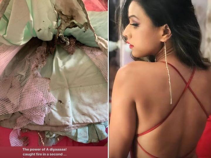 TV Actress Nia Sharma Nia Sharma outfit caught fire in Diwali Celebration દિવાળીના દિવસે જ બોલિવૂડની આ અભિનેત્રીનો લહેંગો દીવાથી સળગી ગયો પછી શું થયું? જાણો વિગત