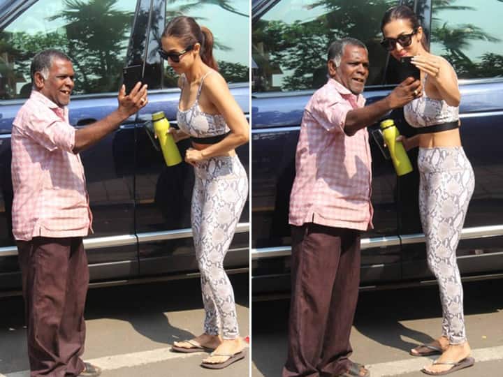 એક વ્યક્તિએ દોડીને મલાઈકા અરોરા સાથે સેલ્ફી લીધી પછી શું થયું? જાણો વિગત Outside the gym a old fan was seen taking a selfie with Actress Malaika Arora એક વ્યક્તિએ દોડીને મલાઈકા અરોરા સાથે સેલ્ફી લીધી પછી શું થયું? જાણો વિગત