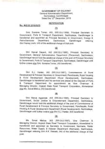 ગાંધીનગરઃ રાજ્યના 26 IAS અધિકારીઓની બદલી કરાઈ