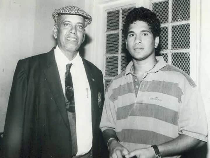 Sachin Tendulkar tweets on Ramakant Achrekar's death anniversary You will continue to remain in our hearts સચિને પોતાના ગુરુ આચરેકરની પુણ્યતિથિ પર કર્યું ઇમોશનલ ટ્વિટ