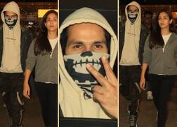 જર્સીના સેટ પર ઈજા પહોંચ્યા બાદ પત્ની સાથે મુંબઈ પરત ફર્યો શાહિદ કપૂર, ચહેરો છુપાવ્યો