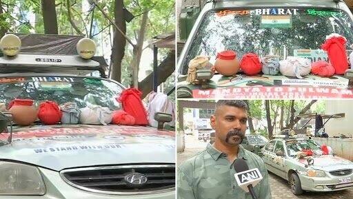 national umesh jadhav collected soil from pulwama martyrs home પુલવામાં શહીદોને ઉમેશ જાધવની અનોખી શ્રદ્ધાંજલી, 61000 કિમી પ્રવાસ કરીને તમામ 40 શહિદોના ઘરની માટી ભેગી કરી