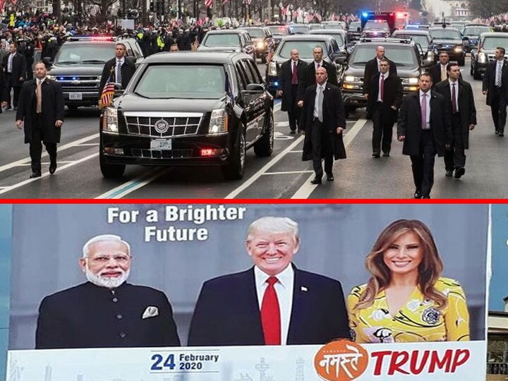 How many cars will be seen at Donald Trump and Narendra Modi roadshows together? ડોનાલ્ડ ટ્રમ્પ અને નરેન્દ્ર મોદીના રોડ શોમાં એકસાથે કેટલી ગાડીઓ જોવા મળશે? જાણો