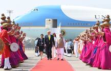 ટ્રમ્પના અમદાવાદ આગમનથી મોટેરા સ્ટેડિયમમાં સંબોધન સુધીની સફર, જુઓ તસવીરોમાં