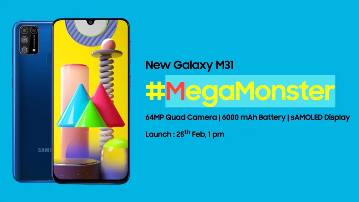 samsung galaxy m31 with 6000 mah battery will be launched in india today