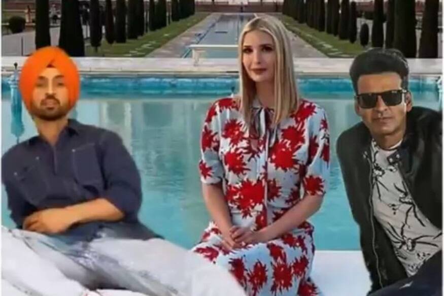 diljit dosanjh ivanka trump manoj bajpayee share a video on twitter હવે ઇવાન્કા ટ્રમ્પના મજેદાર ટ્વીટ પર આ બોલિવૂડ એક્ટરે આપ્યું ફની રિએક્શન, જાણો વિગતે