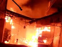 અમદાવાદ: કાલુપુરના ચોખા બજારમાં આગ લાગી, જોત જોતામાં 7 દુકાનો બળીને ખાખ થઈ