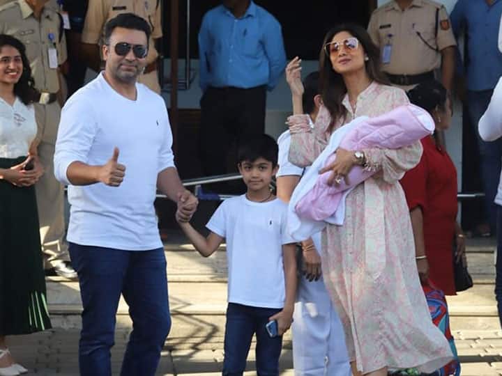 23 દિવસ બાદ શિલ્પા શેટ્ટી પહેલીવાર પુત્રી સમિશા સાથે જોવા મળી, જાણો કેવો હતો અંદાજ