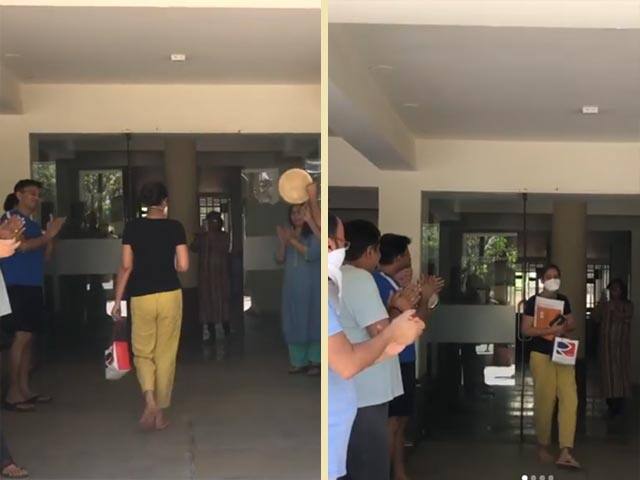 Corona Update: Ahmedabad Patient અમદાવાદની મહિલા કોરોના સામે જીતીને ઘરે પહોંચી, ઘરની બહારનું આ દ્રશ્ય તમે જોશો તમારી આંખમાં આવી જશે આસું