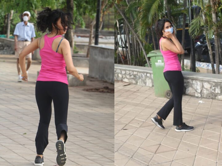 Bollywood Actress Mallika Sherawat Exercise photoshoot in Bandra road at Mumbai મુંબઈમાં જોગિંગ માટે નિકળેલી આ હોટ એક્ટ્રેસ સાથે શું થું કે ભાગવું પડ્યું પણ....
