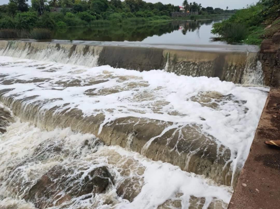 સૌરાષ્ટ્રની આ નદીમાં વરસાદનાં પાણી આવતાં જ ફીણની ચાદર છવાઈ જતાં આશ્ચર્ય, કારણ જાણી લોકોને લાગ્યો આઘાત As soon as the rain water comes in this river of Saurashtra, a sheet of foam spreads સૌરાષ્ટ્રની આ નદીમાં વરસાદનાં પાણી આવતાં જ ફીણની ચાદર છવાઈ જતાં આશ્ચર્ય, કારણ જાણી લોકોને લાગ્યો આઘાત