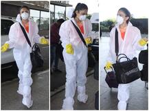 કોરોનાના ડરથી એરપોર્ટ પર કંઈક આ અંદાજમાં જોવા મળી બોલીવૂડની આ એક્ટ્રેસ, જુઓ તસવીરો