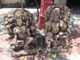 જૂનાગઢઃ માળીયા હાટીનામાં ખોદકામ દરમિયાન મળી આવી 200 કિલો વજનની મૂર્તિ