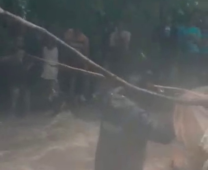 Pavagadh waterfall rescue :  more then 50 persons rescue by police from Khuniya Mahadev waterfall પાવાગઢઃ ખૂણિયા મહાદેવ ધોધ ખાતે ફસાયેલા 50થી વધુ લોકોને દિલધડક ઓપરેશનમાં બચાવાયા