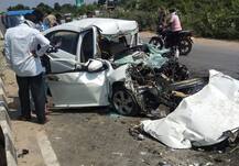 બનાસકાંઠાઃ થરા નેશનલ હાઈ-વે પર કાર અને ટ્રેલર વચ્ચે અકસ્માત, કાર ચાલકનું મોત