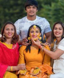 મહિલા કુસ્તીબાજ સંગીતા ફોગાટ કુસ્તીબાજ બજરંગ પુનિયા સાથે કરી રહી છે લગ્ન, ગીતા ફોગાટે શેર કરી પીઠી ચોળાતી તસવીરો