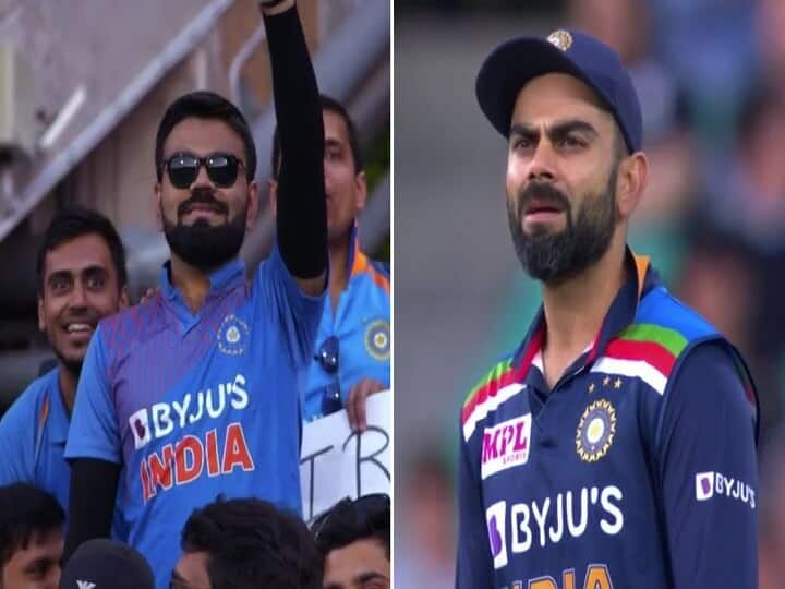 india vs australia: virat kohli lookalike spotted in 3rd t20i ત્રીજી ટી20માં દેખાયો સ્ટેડિયમમાં દેખાયો વિરાટ કોહલીને 'ડુપ્લિકેટ', સોશ્યલ મીડિયા પર વાયરલ થયા મીમ્સ.....