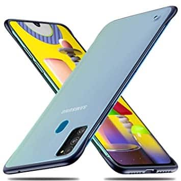 Samsung Galaxy M21- સેમસંગનો આ ફોન ઓક્ટાકૉર 2.3 GHz, Quad Core + 1.7 GHz, Quad core-Exynos 9 Octa પ્રૉસેર સાથેનો છે. આમાં 6.4 ઇંચની ફૂલ એચડી ડિસ્પ્લે. આમાં ત્રિપલ કેમેરા (48MP+8MP+5MP) અને સેલ્ફી માટે 20MP નો ફ્રન્ટ કેમેરો છે. આની કિંમત 13,999 રૂપિયા છે. (પ્રતિકાત્મક તસવીર)