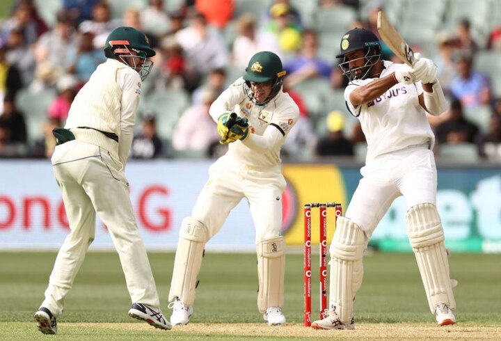 India vs Australia chetehswar pujara hits first boundry after 147 balls IND v AUS પ્રથમ ટેસ્ટઃ 147 બોલ રમ્યા બાદ પુજારાએ ફટકાર્યો પહેલો ચોગ્ગો, જાણો વિગત