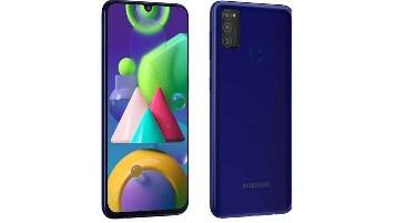 Samsung Galaxy M21- આ ફોનમાં કંપનીએ 6GB રેમ આપી છે, આમાં ત્રિપલ રિયર કેમેરા સેટઅપ છે, અને પ્રાઇમરી સેન્સર 48MPનુ છે. આમાં પંચ હોલ ડિસ્પ્લેની સાથે 20MPનો ફ્રન્ટ કેમેરો છે. આની કિંમત 14,999 રૂપિયા છે.  (ફાઇલ તસવીર)