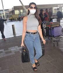 In Pics: બોલ્ડ અંદાજમાં જોવા મળી નોરા ફતેહી, જુઓ 'ડાન્સિંગ ક્વિન'નો એરપોર્ટ લૂક