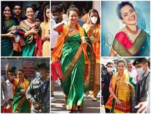 In Pics: ભાભીને લઈને મુંબા દેવી અને સિદ્ધિવિનાયક મંદિરમાં પૂજા કરવા પહોંચી કંગના રનૌત