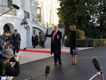 કંઈક આ અંદાજમાં વ્હાઈટ હાઉસથી વિદાય થયા ડોનાલ્ડ ટ્રંપ અને મેલાનિયા, જુઓ તસવીરો